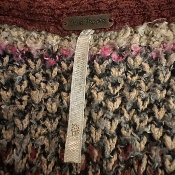 Free People Found My Bff Cardi Cardigan Sweater Coat Sugar and Spice Size XS - Picture 16 of 16